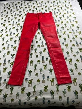 AG Adriano Goldschmied “The Legging” Super Skinny Faux Leather Size 27R